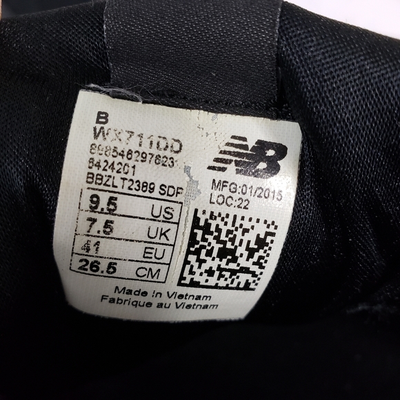 New Balance 711 Cush 9.5 crossfit womens black - Picture 6 of 7